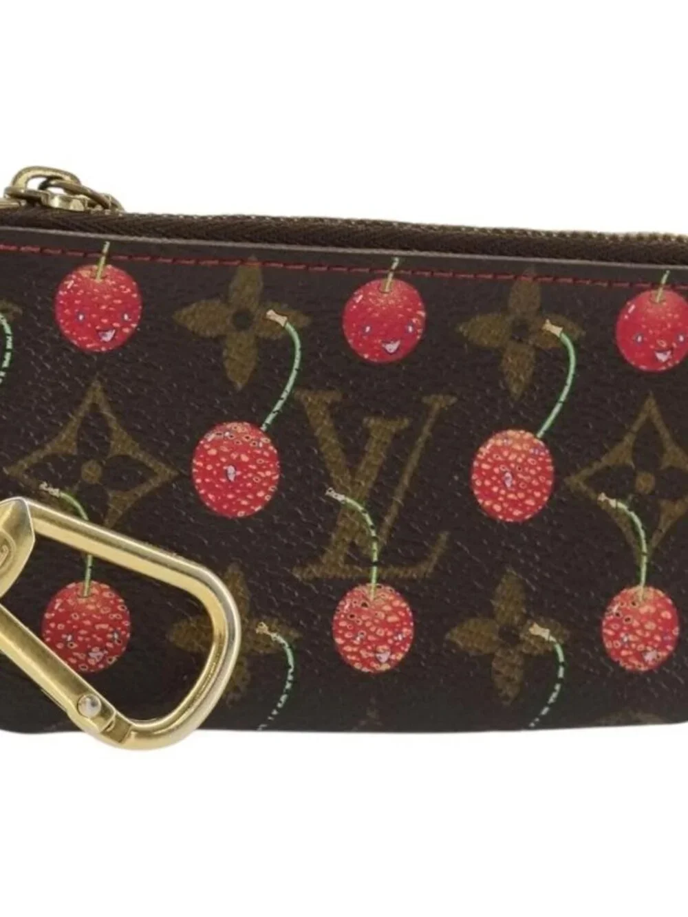 LOUIS VUITTON Monogram Cherry Pochette Cles Coin Purse M95042 LV Auth bs35761